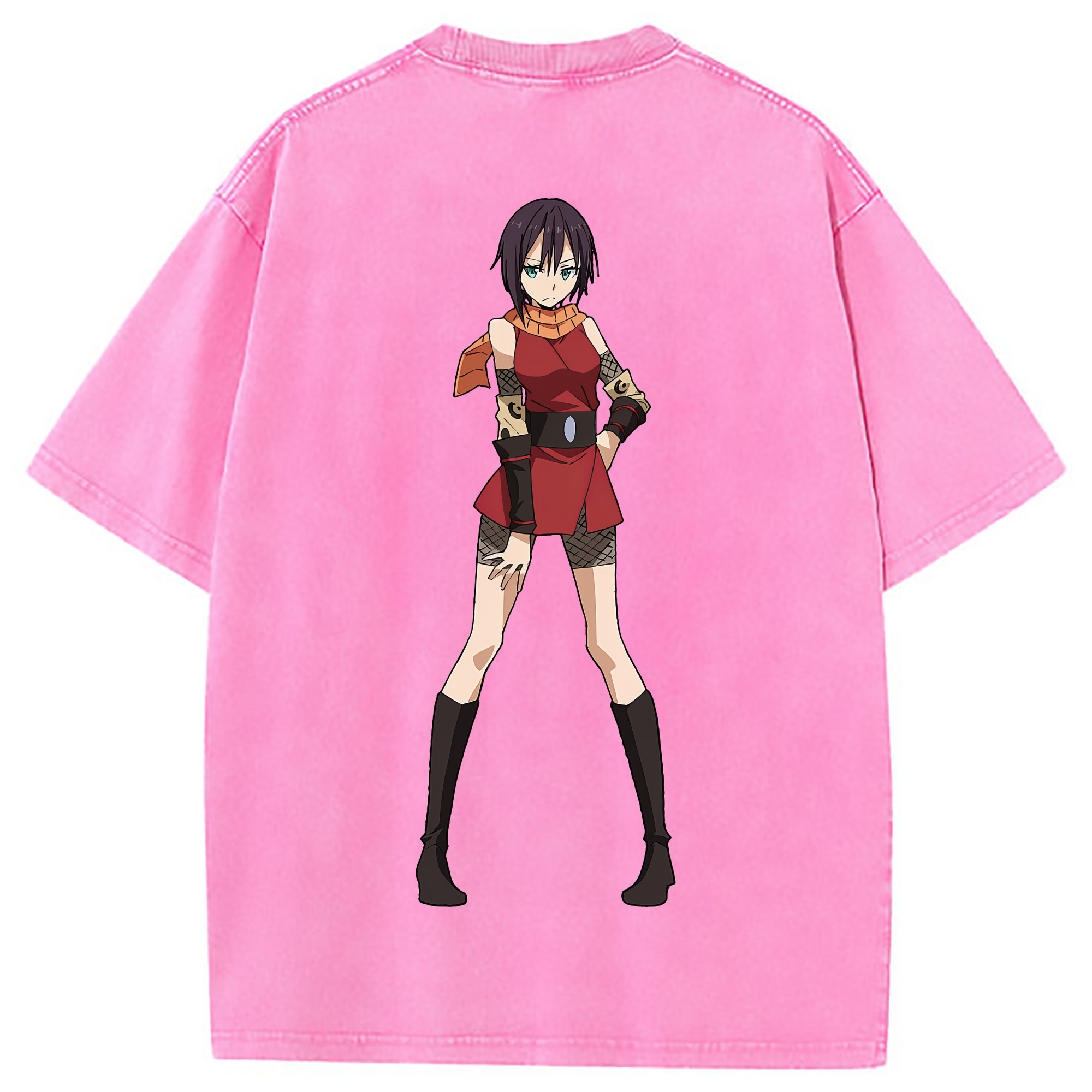 （画像用） 転スラ Regarding Reincarnated to Slime 綿100% ヴィンテージ風 半袖Tシャツ（背面プリント）